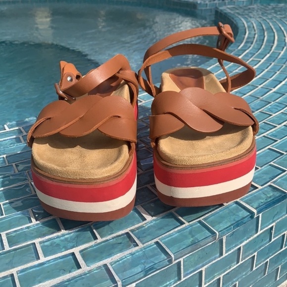 Paloma Barcelo Lara Tri-Color Platform Sandals - Picture 5 of 8